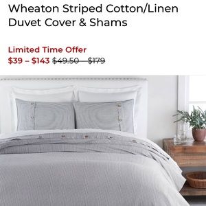 NEW-Never Used-Pottery Barn Full/Queen Duvet